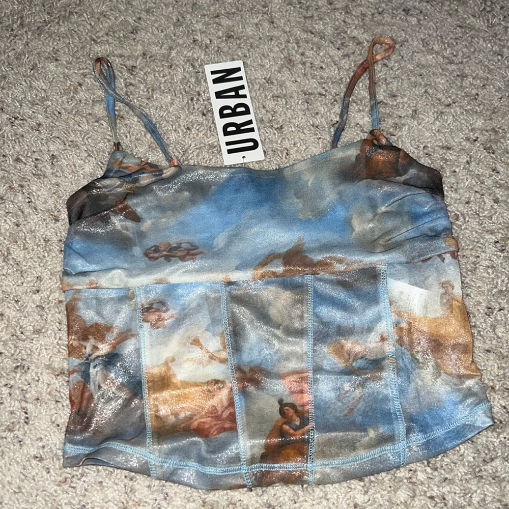 Urban outfitters shimmer corset top